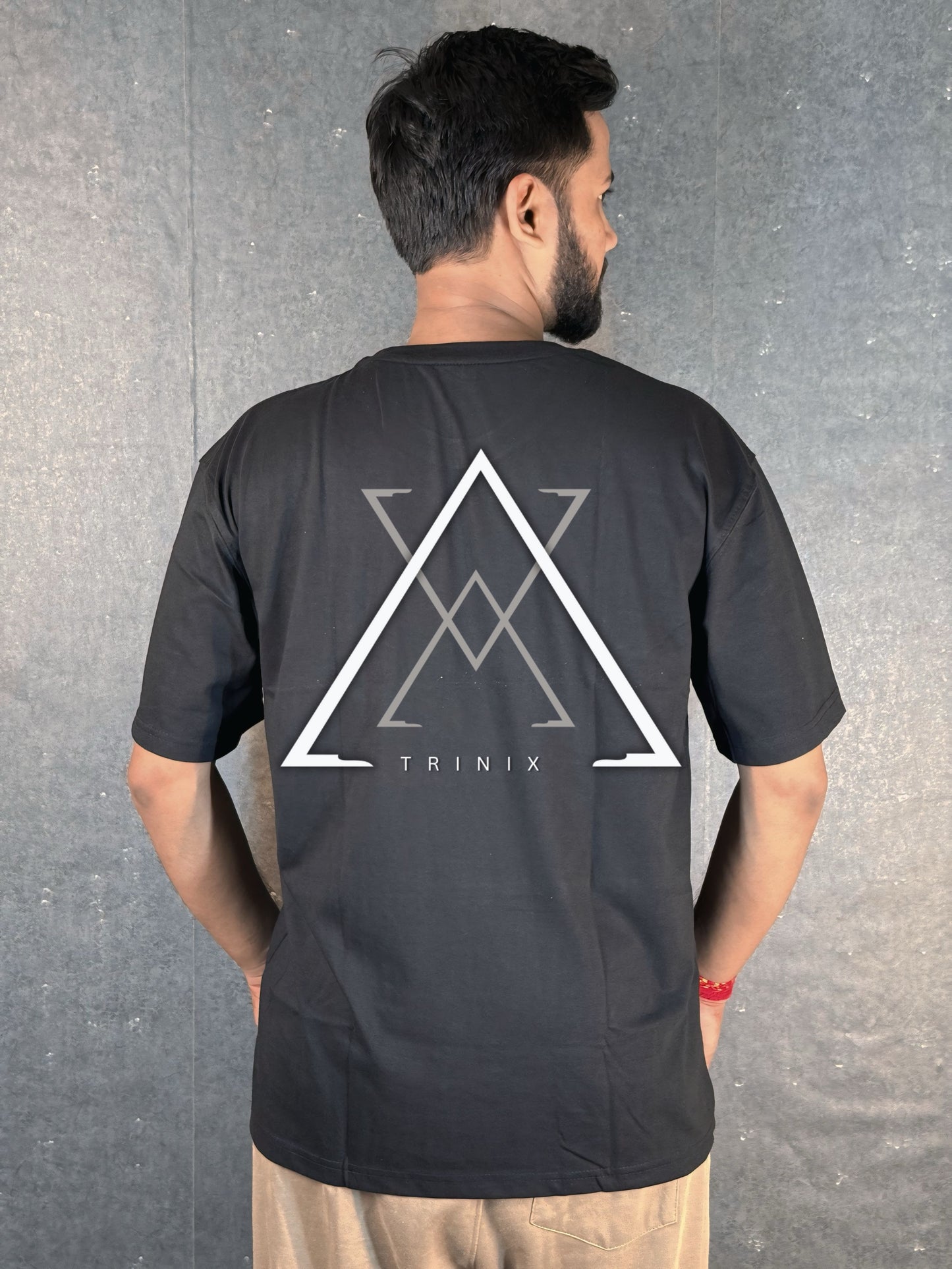 TRINIX Oversized Drop Shoulder Tee – Black