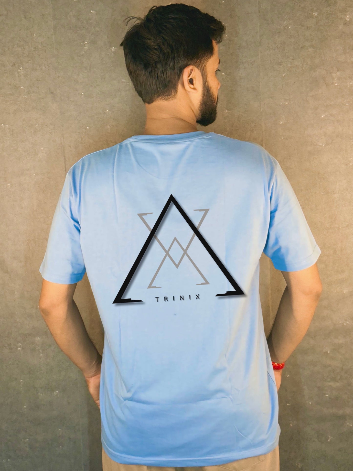 TRINIX Oversized Drop Shoulder Tee – Sky Blue