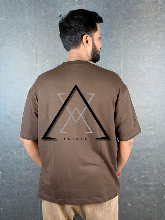 TRINIX Oversized Drop Shoulder Tee – Brown