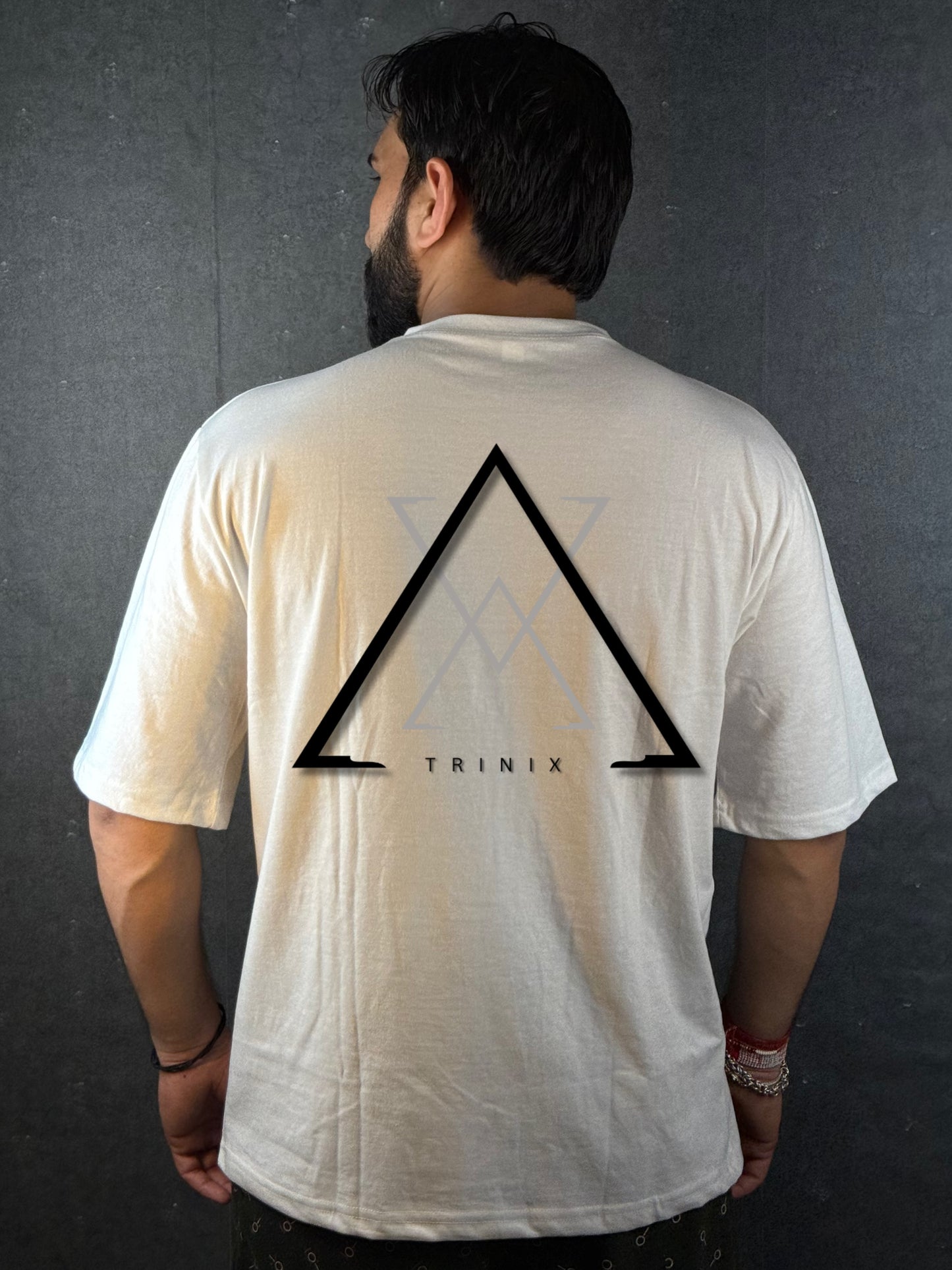 TRINIX Oversized Drop Shoulder Tee –  White