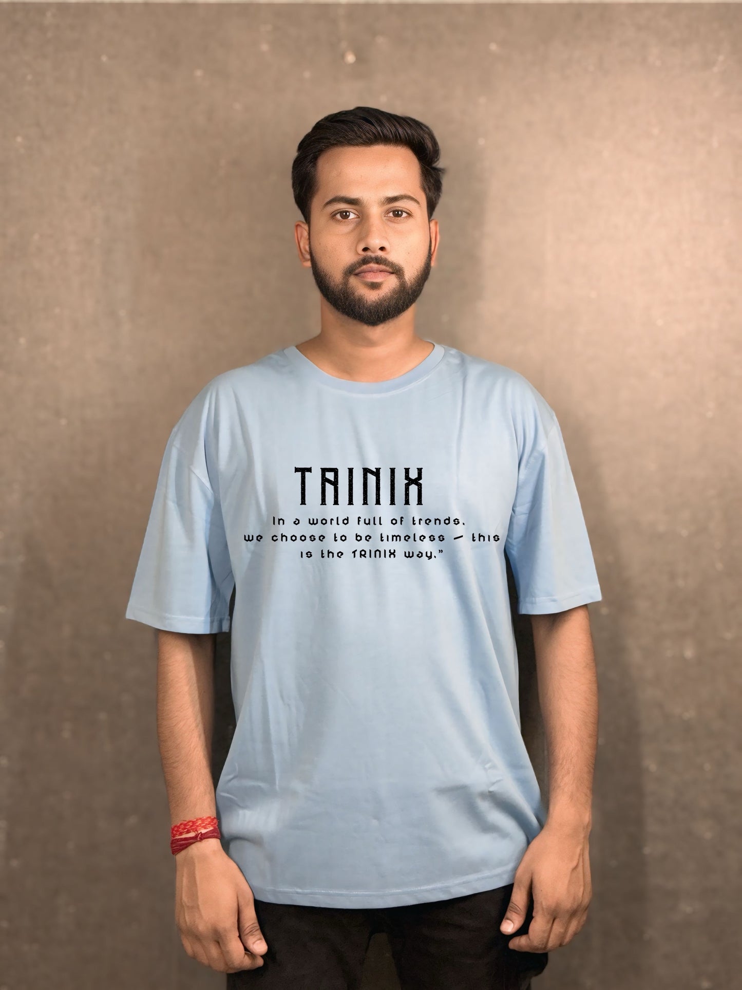 TRINIX Oversized Drop Shoulder Tee – Sky Blue
