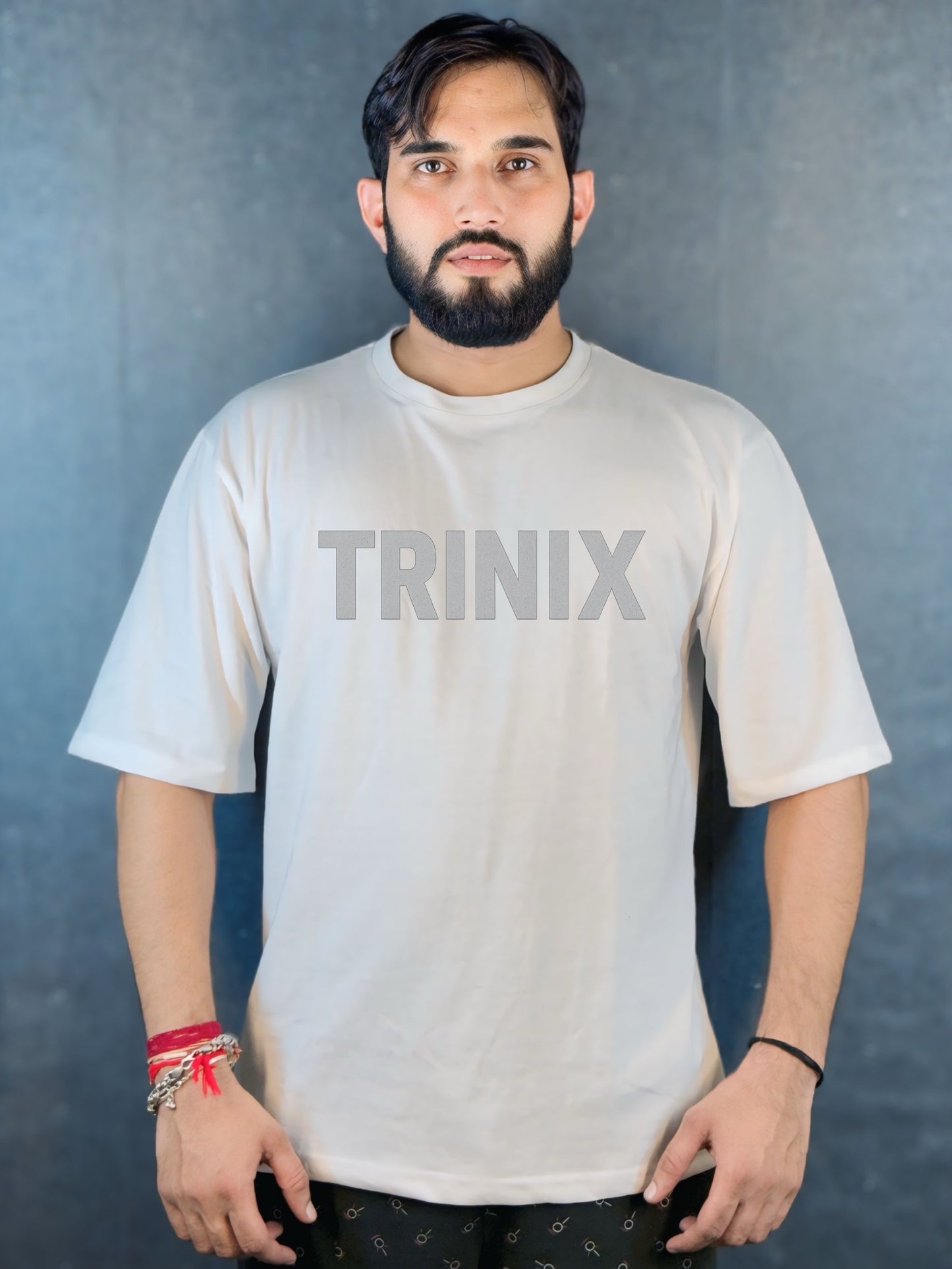 TRINIX Oversized Drop Shoulder Tee –  White